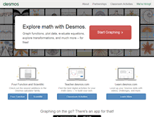 Tablet Screenshot of desmos.com